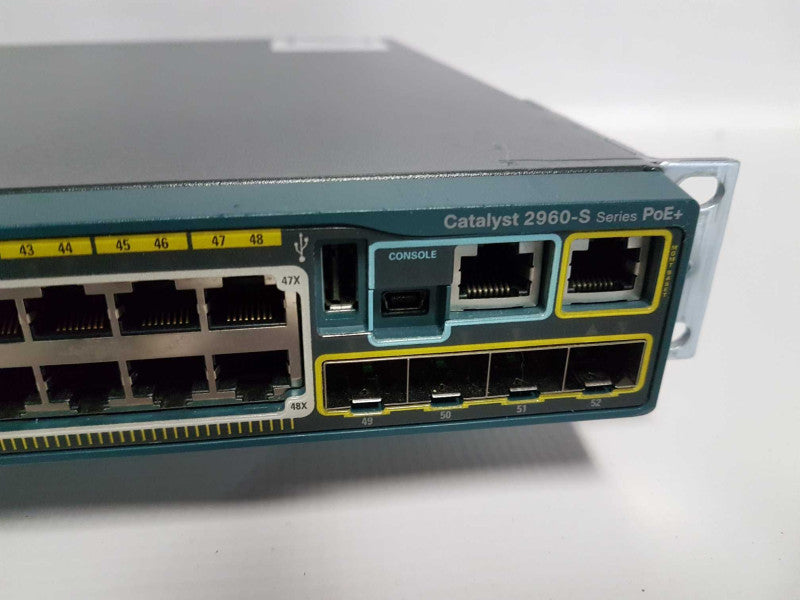 Cisco Catalyst 2960-S Series PoE+ WS-C2960S-48FPS-L  Gigabit - RESET #