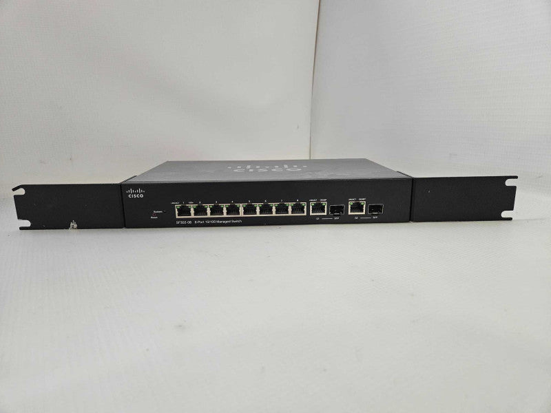 Cisco SF302-08 8-Port 10/100 Managed Switch With Rack Mount Ears Q)