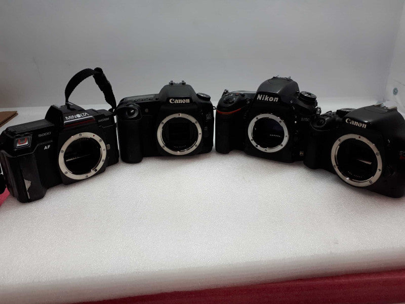 Canon EOS30D, Canon EOS RebelT2i, Nikon D750, MINOLTA 5000MAXXUM Camera &