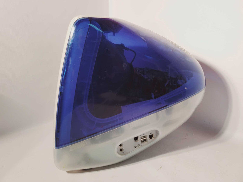 Apple G3 iMac Blueberry PowerPC M5521 Vintage AIO w/ Apple Mouse & Keyboard (