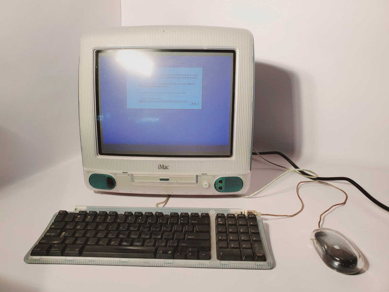 Apple iMac G3 1998 Green Desktop Computer MAC M4984 W/ Apple Mouse & Keyboard (