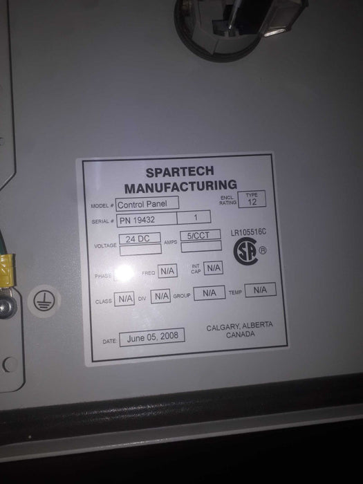 Spartech Industrial Control Panel P/N 19432 24DC