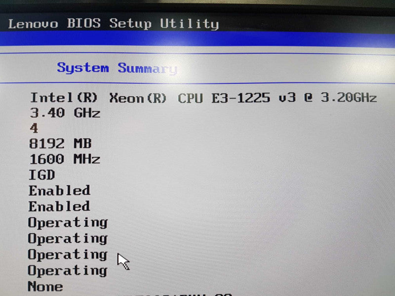 Lenovo Thinkserver TS140 Xeon E3-1225 V3 @ 3.20ghz / 8gb ram / READ #