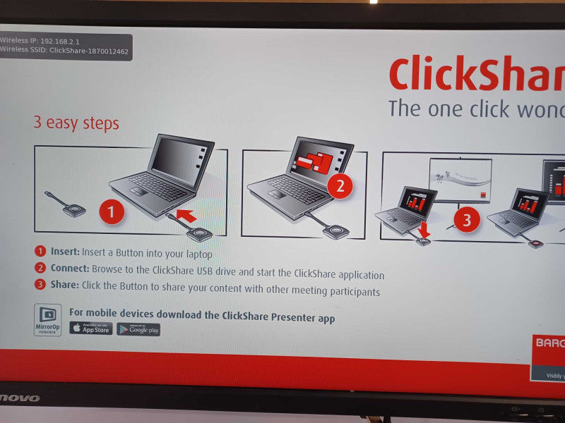 Barco ClickShare R9861008 Wireless Presentation System w/ Antennas _