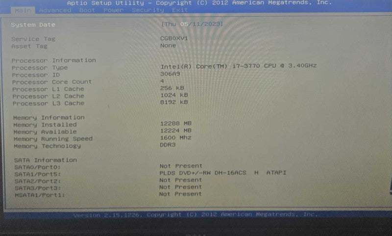 Dell Vostro 470 Desktop  i7-3770 @ 3.40GHz 12 GB Ram Radeon 7570 GPU )