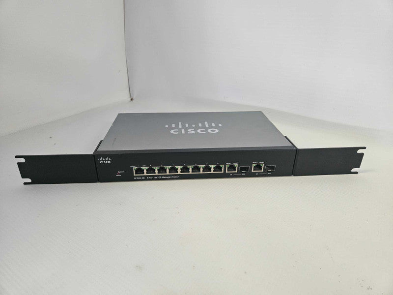 Cisco SF302-08 8-Port 10/100  Managed Switch + Rack Mount Ears )