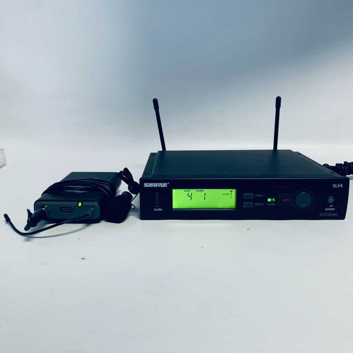 Shure SLX Set W/ SLX4 Receiver SLX1 Body Pack, Antennas 572-596 w/ AC Adapter =