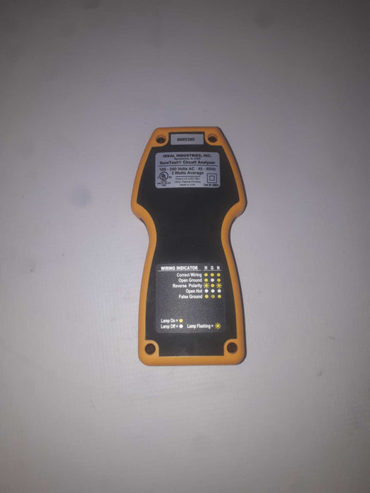 Ideal 61-164 SureTest Circuit Analyzer 100-240 volts AC 45-65 Hz 3 watts aver