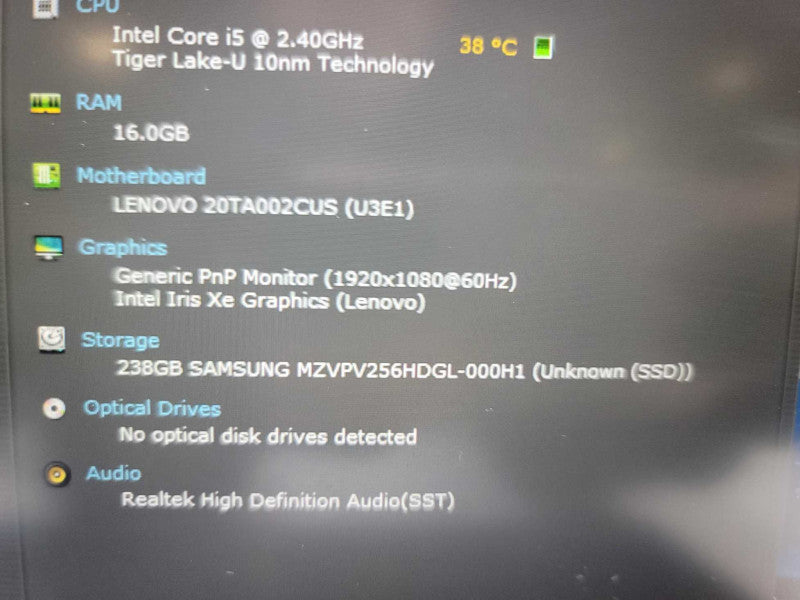 Lenovo ThinkPad E14 i5-1135G7, 16GB DDR4, 256GB SSD