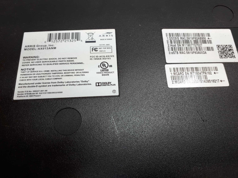 ARRIS Set Top Box AX013ANM &