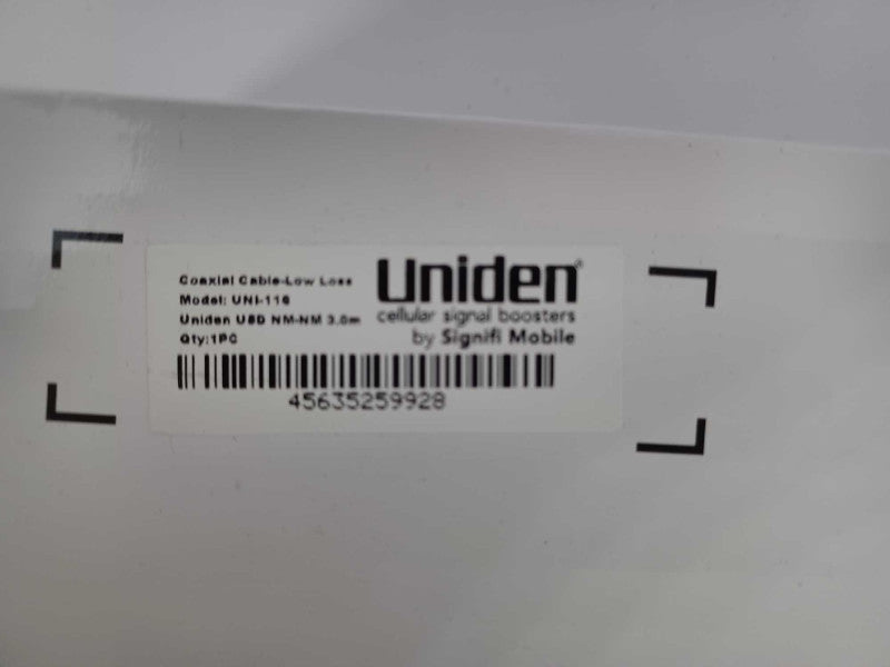 Uniden UNI-116 Coaxial Low Lose Cable _