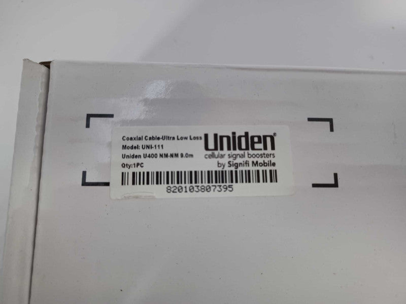 Uniden UNI-111 Cable-Ultra Low Lose Coaxial Cable _