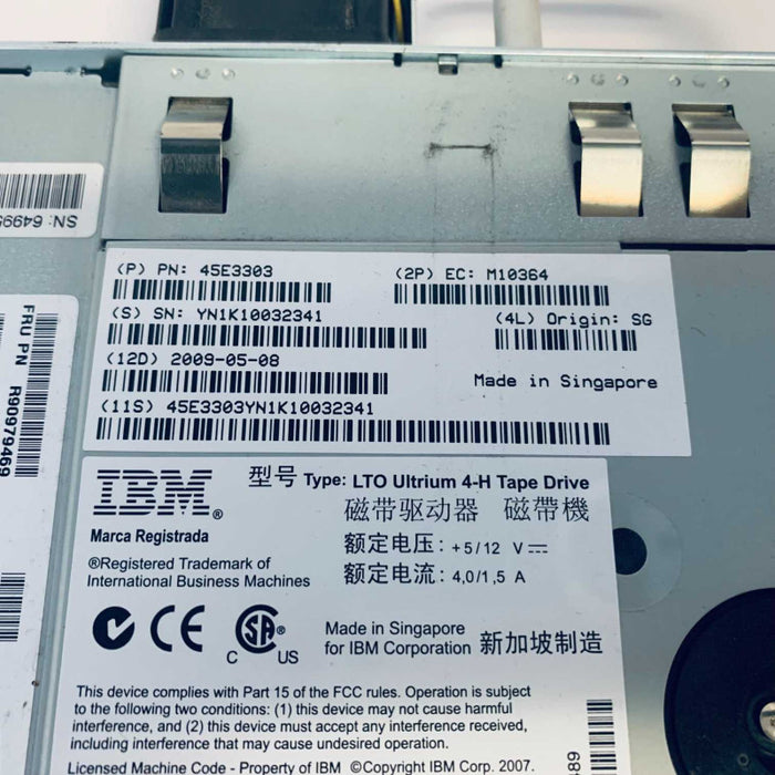IBM 45E3303 LTO 4 Ultrium 4-H SCSI Encryption Enabled Tape Drive Modu Q=