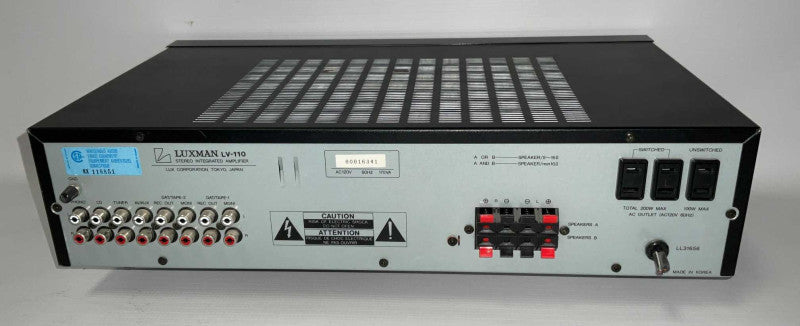 Luxman LV-110 Stereo Integrated Amplifier READ -