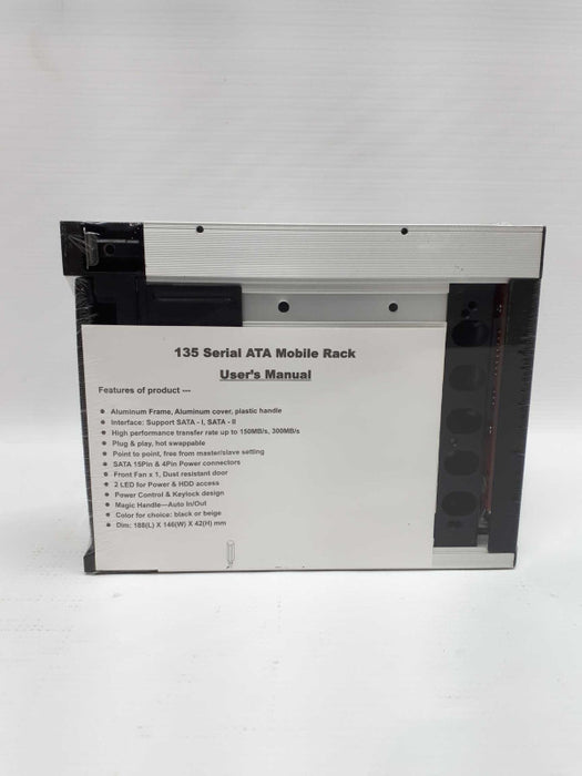Mobile rack, Removable HDD Caddy. for 3.5\\" hdd SATA. black/white. Aluminium.  Q: