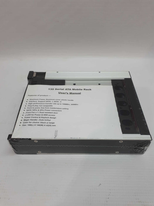 Mobile rack, Removable HDD Caddy. for 3.5\\" hdd SATA. black/white. Aluminium.  Q: