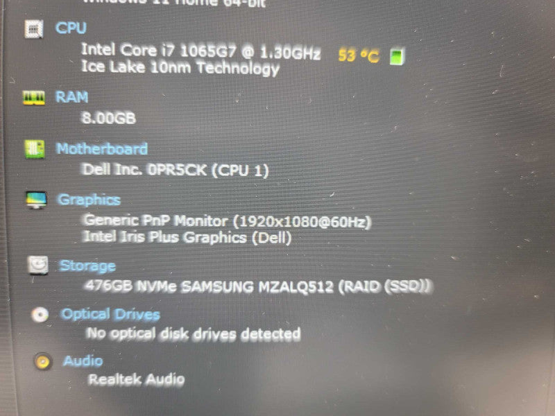 Dell Inspiron 5493 15\\" i7-1065G7, 8GB DDR4, 500GB SSD