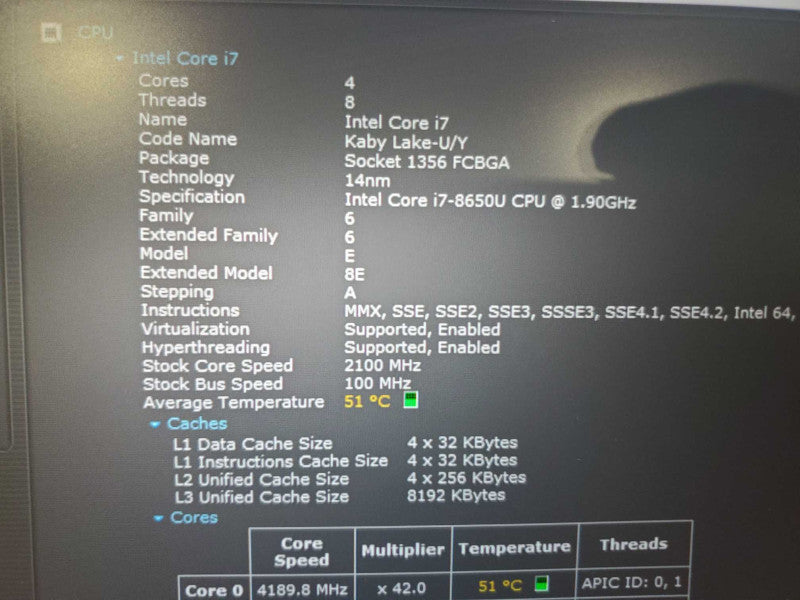 HP EliteBook 840 G5 Core i7-8650U @ 1.9GHz 16GB DDR4 250GB SSD [Read] (