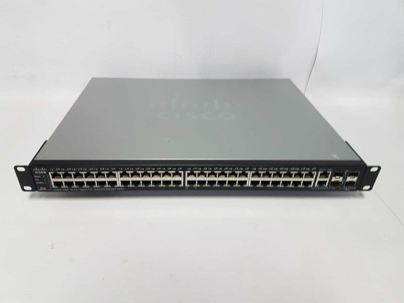 Cisco SG500-52MP 52x port gigabit PoE+ Stackable Managed Switch - Reset #