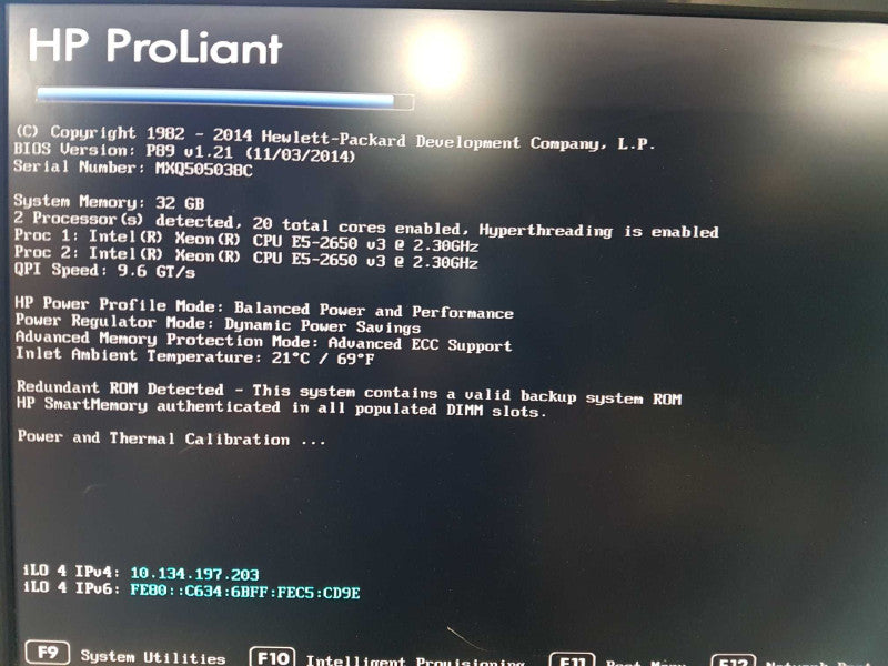 HP Proliant DL380 Gen9 2x Xeon E5-2650 V3 @ 2.30ghz / 32gb ram / P440ar ctrl  #