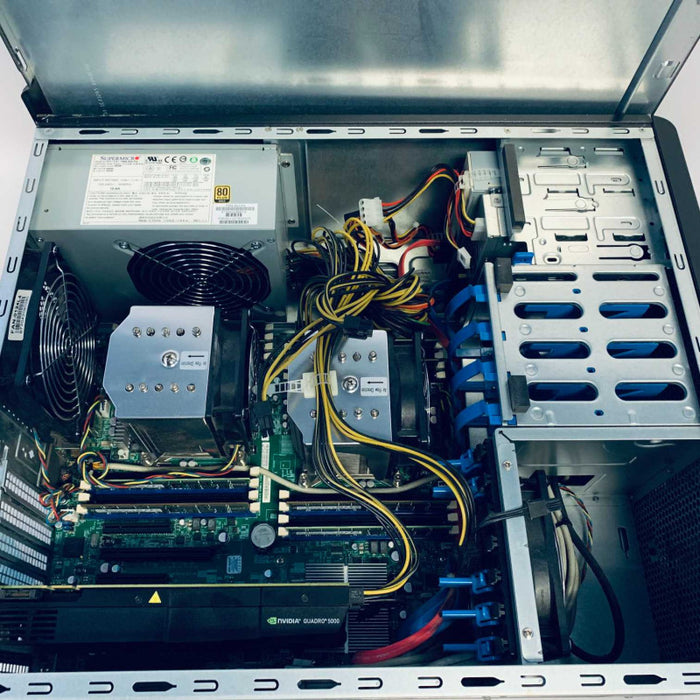 Supermicro CSE-732 X9DAi 2x Xeon E5-2650 V2 @ 2.60ghz 128GB RAM Quadro 5000 Q=