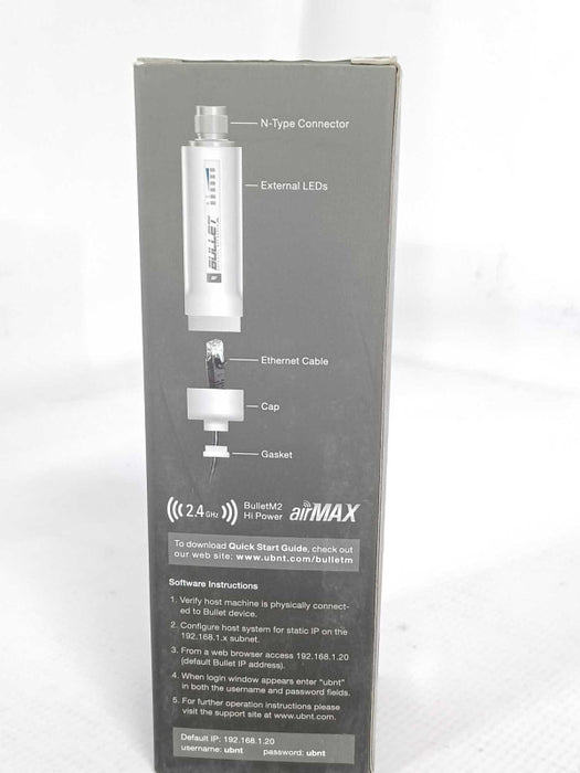 Ubiquiti BulletM2-HP 2.4GHz airMAX Integrated Radio Indoor/Outdoor Q_