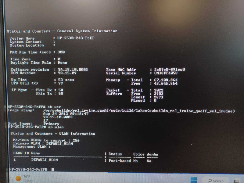 HP J9773A 2530-24G-PoE+ 24 Port PoE+ Gigabit Switch _
