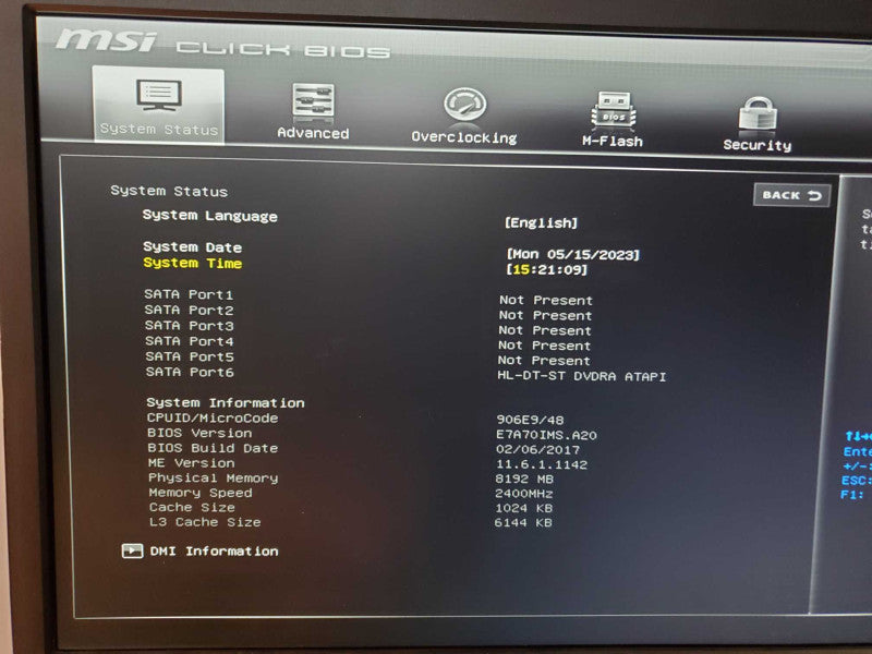 Custom PC Asus B250M Pro Core i5-7200U @ 3.0GHz 8GB DDR4 No HDD (