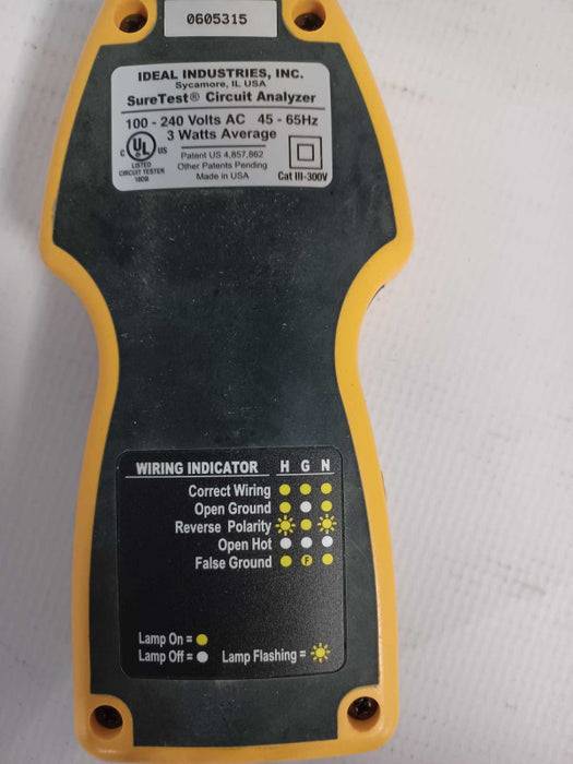 IDEAL 61-164 SureTest Circuit Analyzer with Power Cord _