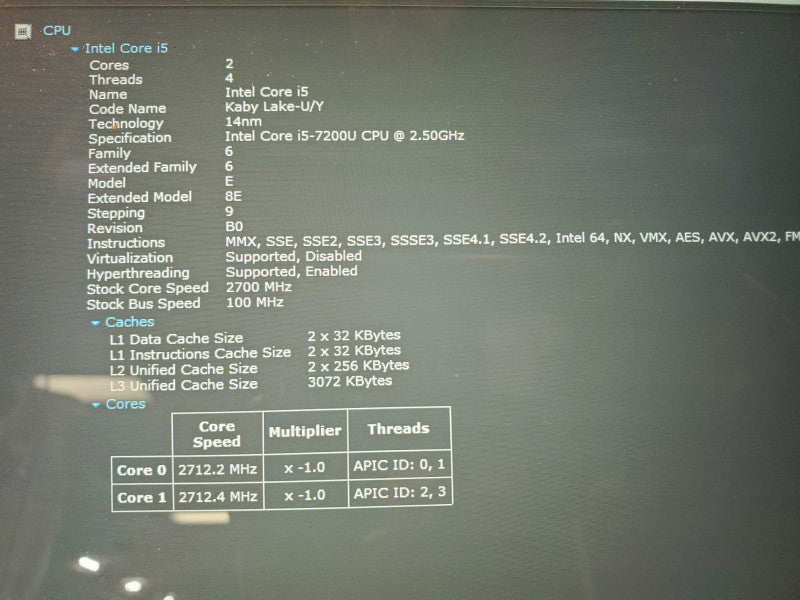 HP Elite X2 Tablet Core i5-7200U @ 2.5GHz 8GB DDR3 256GB SSD Q(