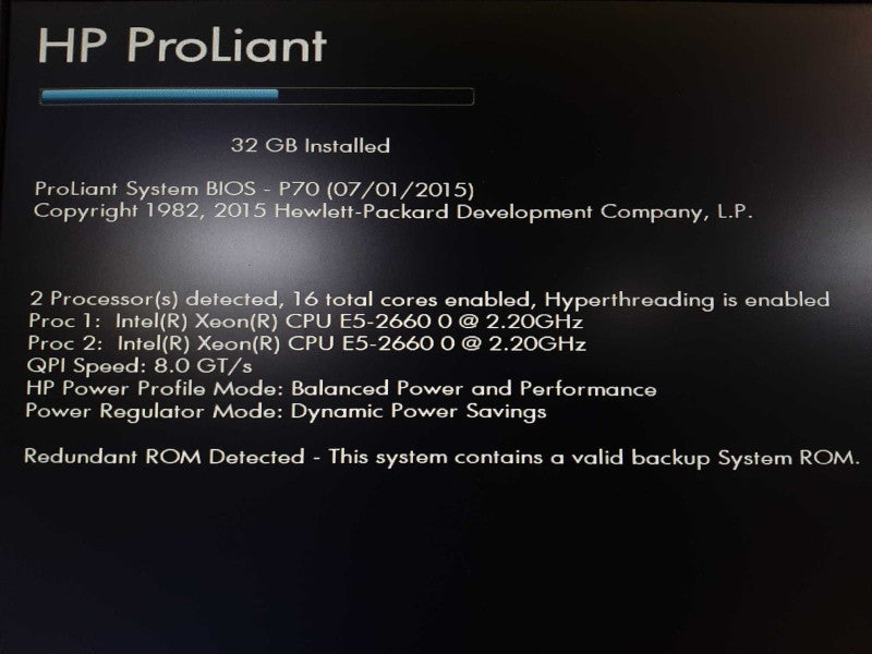 HP Proliant DL380p Gen8 Xeon 2x E5-2660 @ 2.2GHz 32GB ECC DDR3 P420i No HDD 2.5\\" $