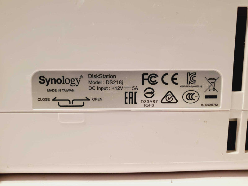 Synology DS218J 2 Bay Desktop NAS Enclosure [3TB HDD - DHCP] Q(