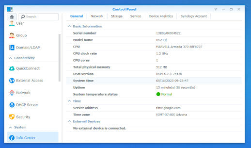 Synology DS213J 2 Bay Desktop NAS Enclosure [3TB HDD - DHCP] (