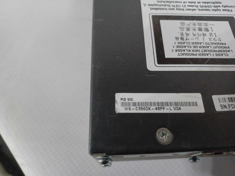 Cisco WS-C3560X-48PF-L 48 Port PoE+ Gig w/ C3KX-NM-10G, 1x C3KX-PWR-1100WAC SEE _