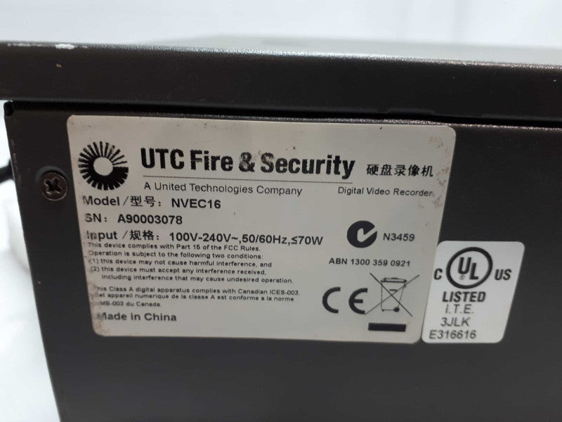 UTC 16 Channel DVR NVEC16 &