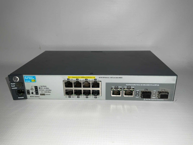 HP 2530-8 PoE+ Switch J9780A READ  -