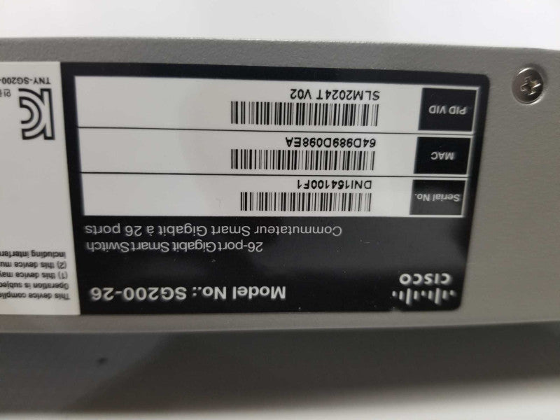 Cisco SG200-26 26x port gigabit smart switch - Fact Reset #