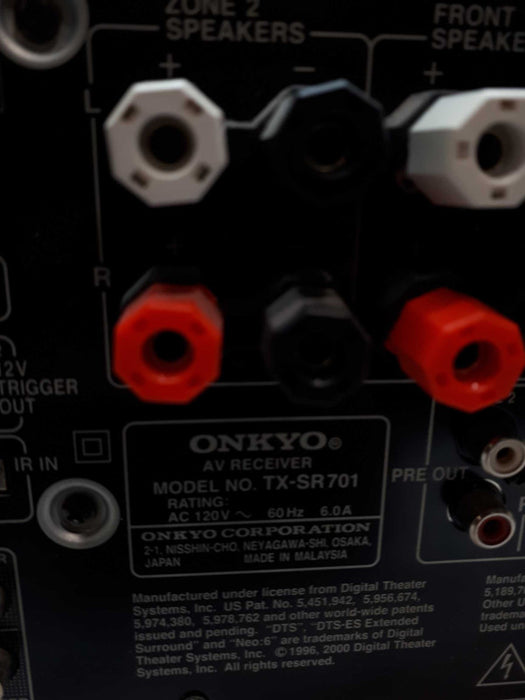 ONKYO TX-SR701 AV RECEIVER &