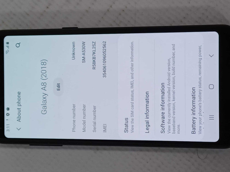 Samsung Galaxy A8 (2018) 32GB Smart Phones, Unlocked Q_