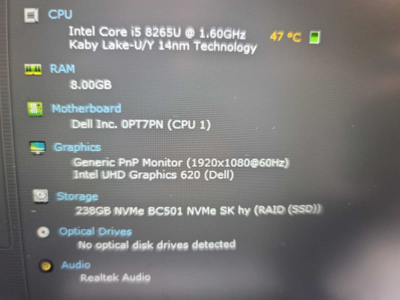Dell Latitude 3490 i5-8265U @1.6GHz, 8GB DDR4, 256GB M.2 **NO AC**