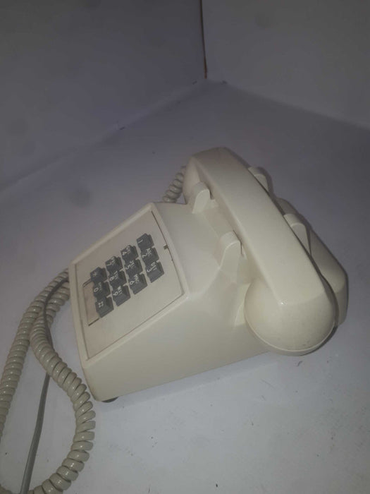 ITT 2500 Telephone Single Line Analog Beige Vintage Push Button Phone