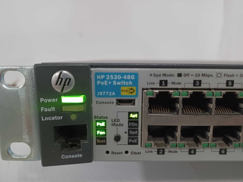 HP J9772A 2530-48G-PoE+ 48x Gig PoE+ 4x 1GB SFP Managed Switch _