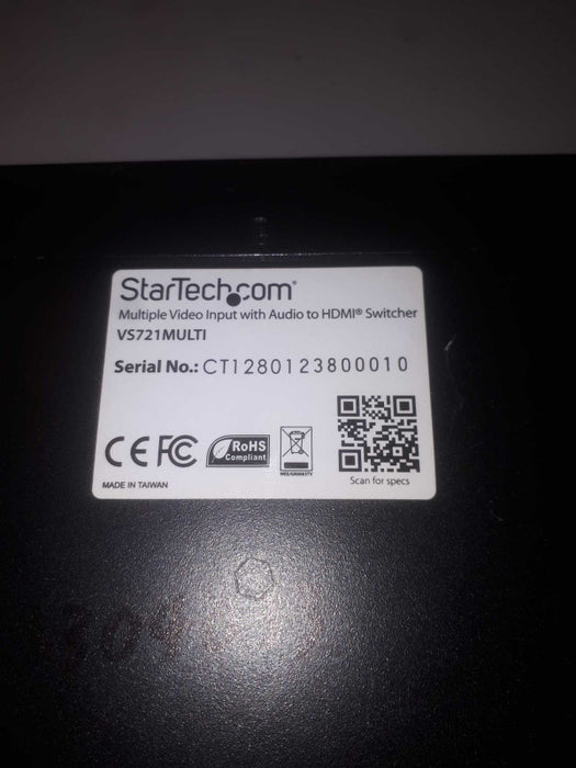 StarTech Multiple Video Input with Audio to HDMI Switcher VS721MULTI