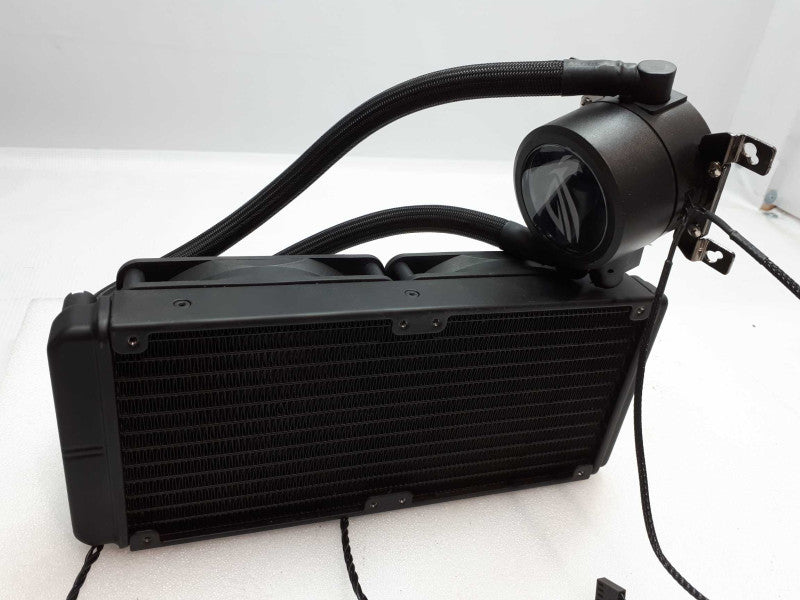 Gaming desktop cooling system with two fans. &