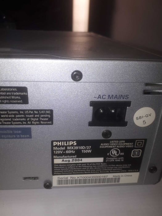 Philips MX3910D 5 disc dvd changer dvd video digital surround system