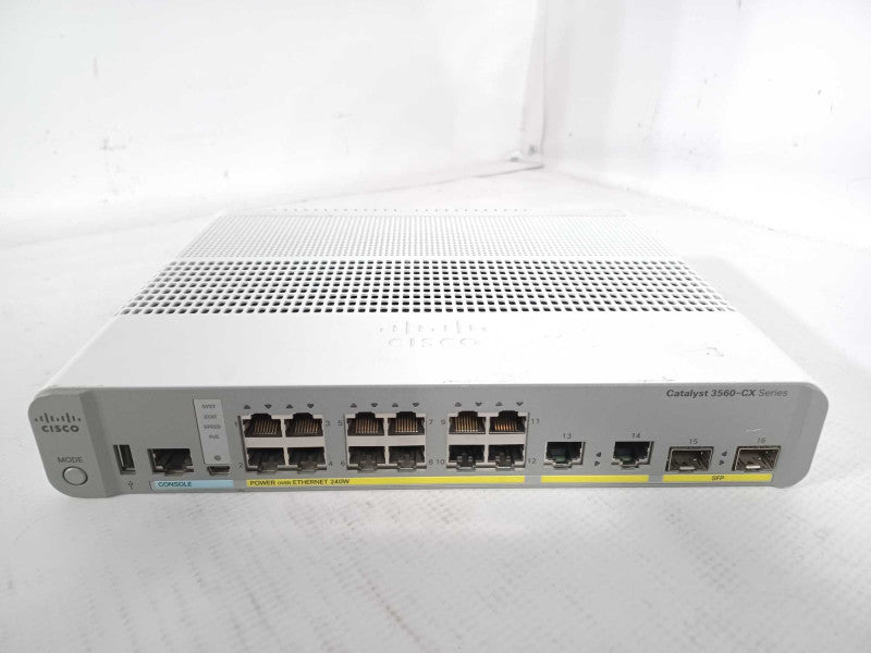 Cisco WS-C3560CX-12PC-S 12-Port GE PoE & 2x 1G SFP Network Switch _