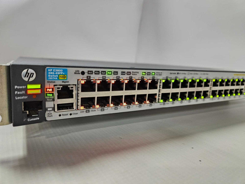 HP E3800 48G-4SFP+ J9574A PoE Gigabit Managed Switch *READ* )