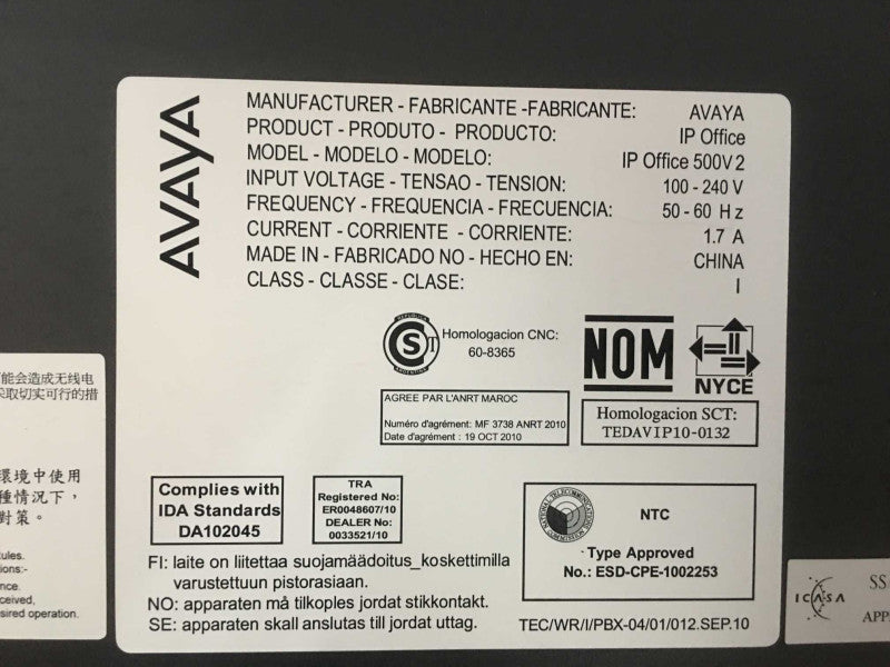 Avaya IP Office 500 V2 Control Unit