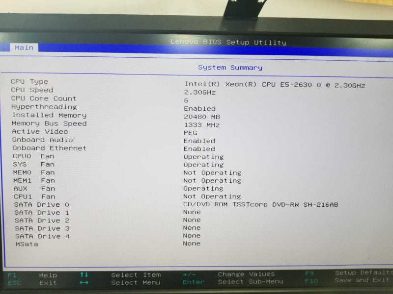 Lenovo Thinkstation C30 Xeon E5-2630 @ 2.30ghz / 20gb ram  #