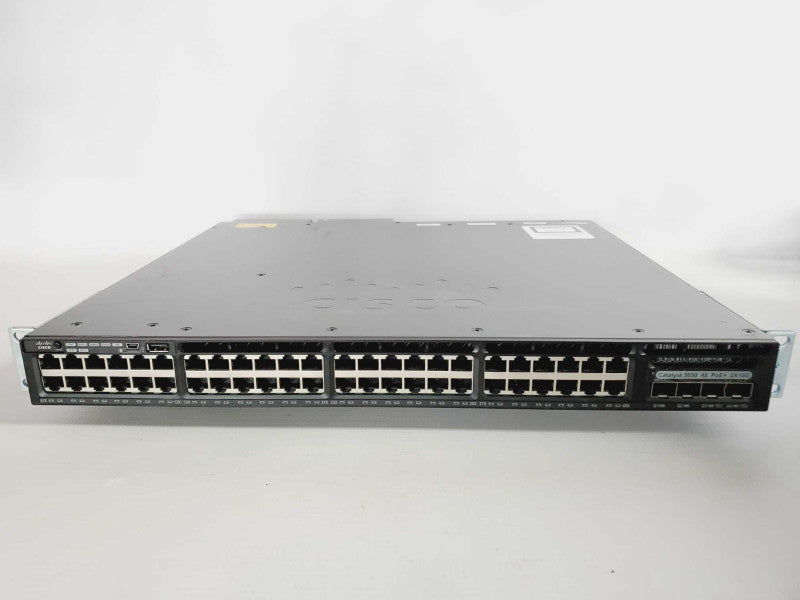 Cisco Catalyst 3650 48 Port PoE 4x1G IP Base Switch WS-C3650-48PS-S 2x PSU (